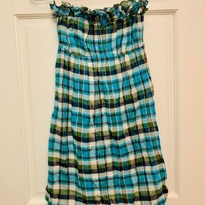 J Crew plaid cover up
